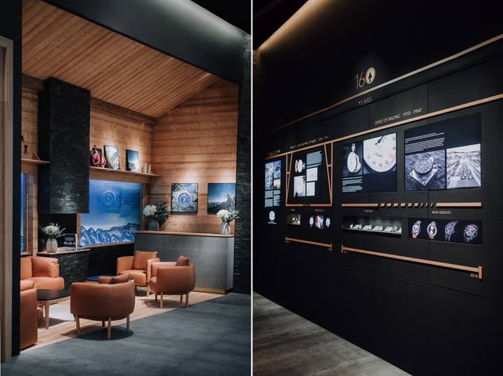 Línea histórica de Minerva en el pabellón de Montblanc en el SIHH 2018 