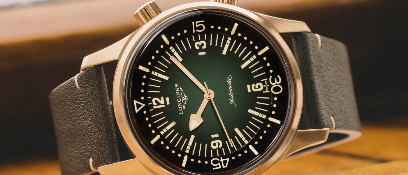 El Longines Legend Diver viene en bronce