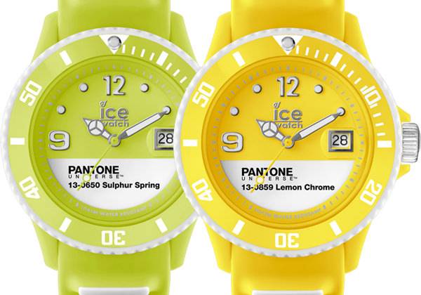 PANTONE UNIVERSETM SULPHUR SPRING y LEMON CHROME de Ice-Watch