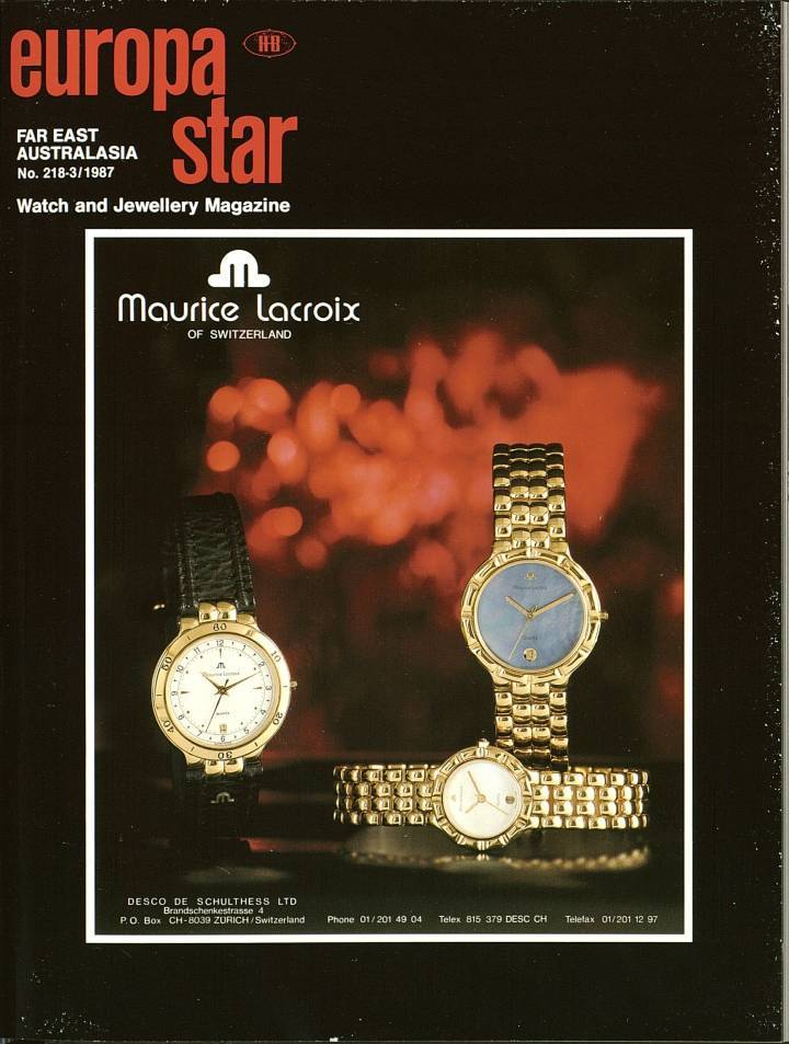 Maurice Lacroix apareció en la portada de Europa Star en 1987.