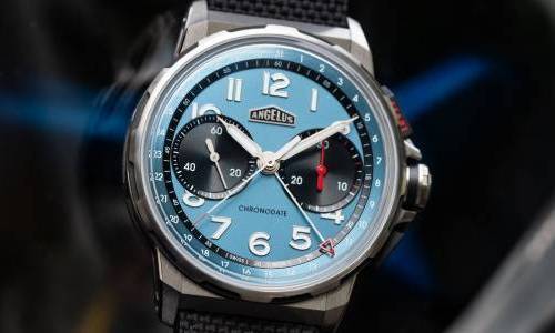 Angelus presenta el Chronodate Titanium Storm Blue Edition