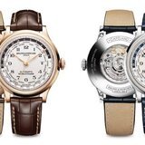 Izquierda: El Capeland Worldtimer en Oro Rojo (18K), Ref: 10107 - Derecha: El Capeland Worldtimer en Acerol, Ref: 10106 ambos de Baume & Mercier