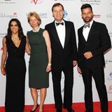 De iquierda a derecha: Eva Longoria, Aletta & Peter Stas, Ricky Martin