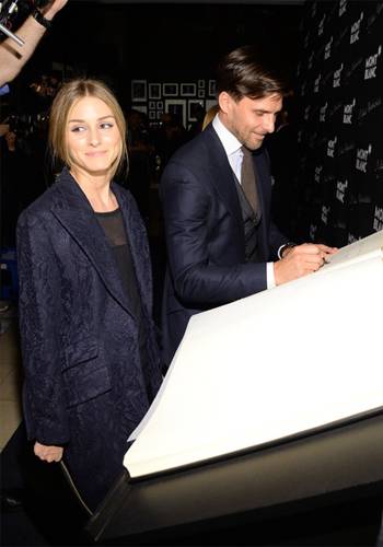 Olivia Palermo y Johannes Huebl en el evento de Montblanc - Abril 2014
