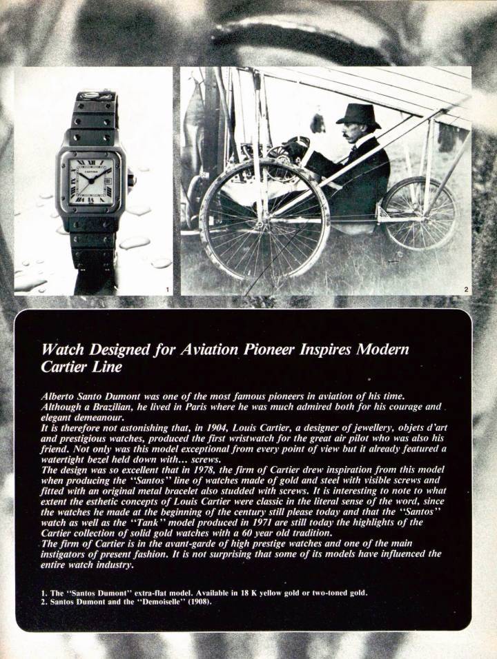 La versión moderna del reloj Santos-Dumont presentado en 1981 en las columnas de Europa Star.