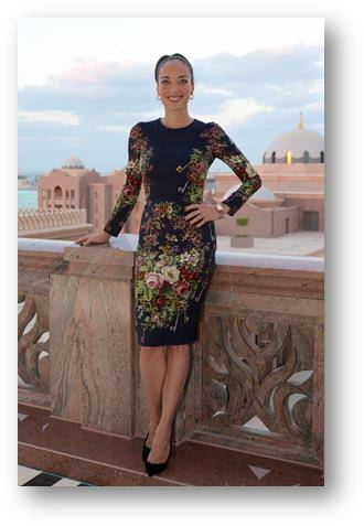 Carmen Chaplin lleva un Grande Reverso Lady Ultra Thin in pink gold 