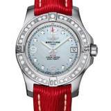 Colt 36 de Breitling (con correa de piel y bisel con diamantes engastados)