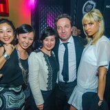 Invitadas con Emmanuel Perrotin en el evento de Richard Mille
