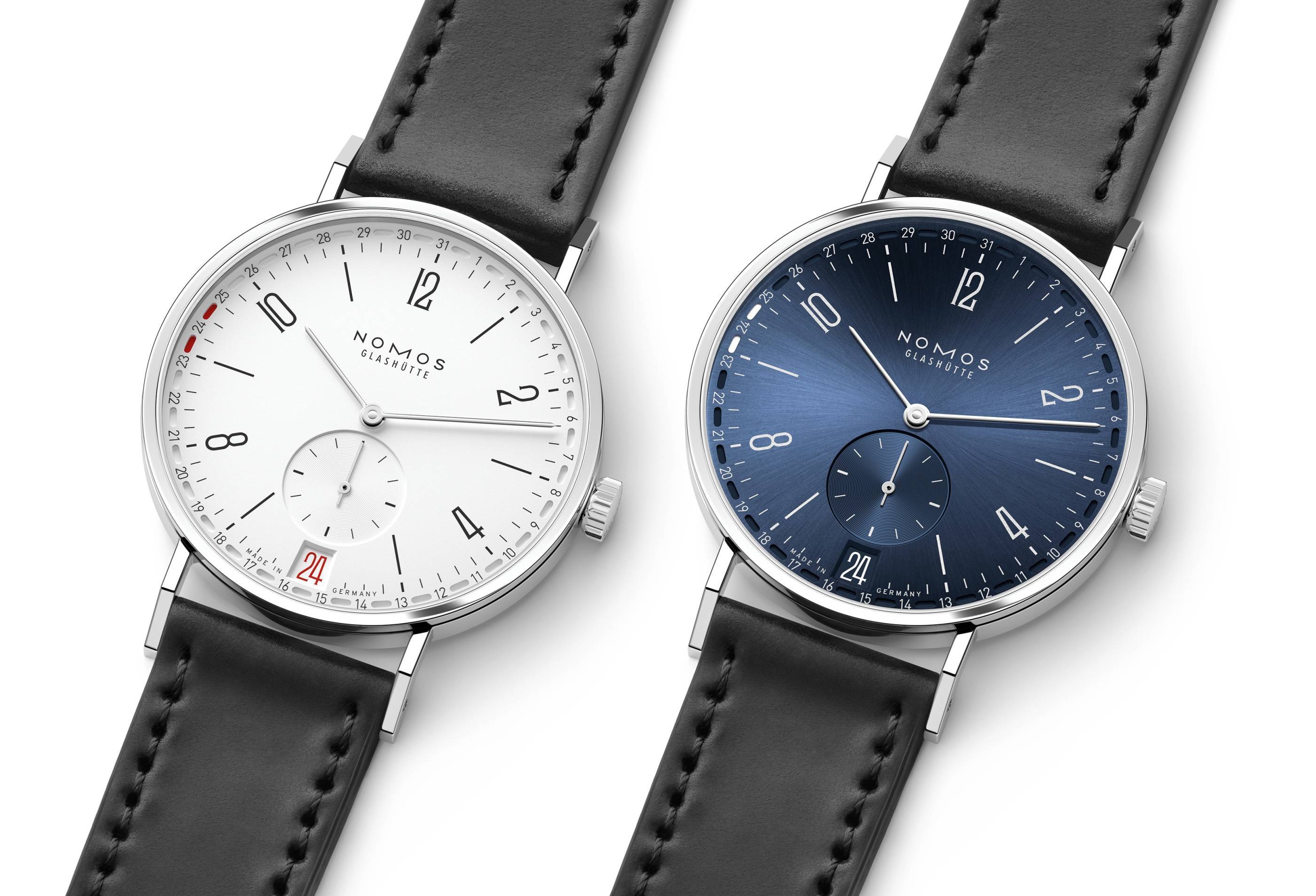 Nomos Tangente 2date cuenta con nuevas pantallas de fecha dual