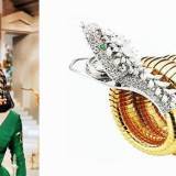 Izquierda: Richard Burton & Elizabeth Taylor en CLEOPATRA - Derecha: El Serpenti Watch llevado por Elizabeth Taylor