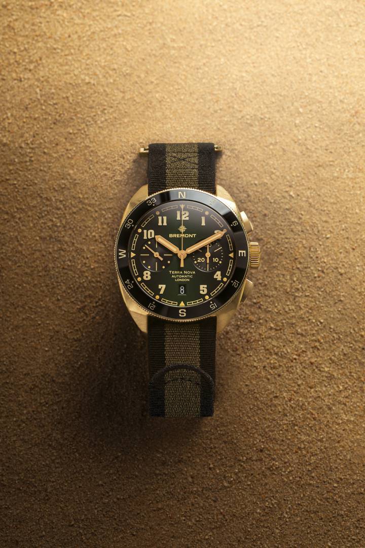 Bremont Terra Nova Bronze forjado en una nueva aleación de cupro-aluminio