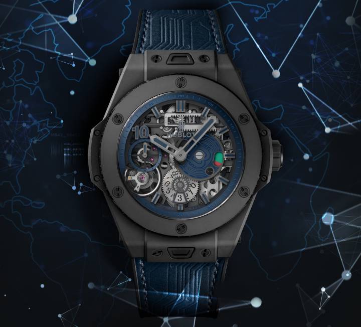 El diseño del Big Bang Meca-10 P2P de Hublot se inspiró en Bitcoin y, en su lanzamiento en 2018, solo se pudo adquirir con la criptomoneda.