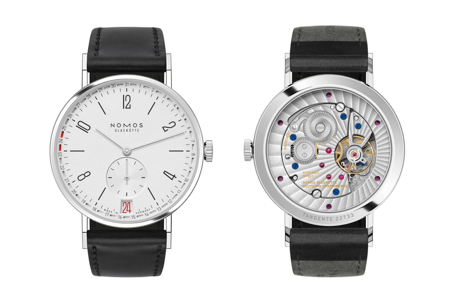 Nomos Tangente 2date cuenta con nuevas pantallas de fecha dual