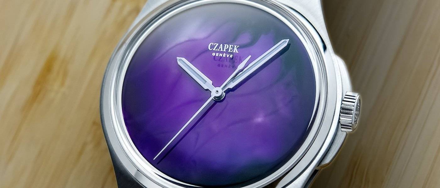 Czapek & Cie Antarctique Purple Storm con esfera barnizada a mano