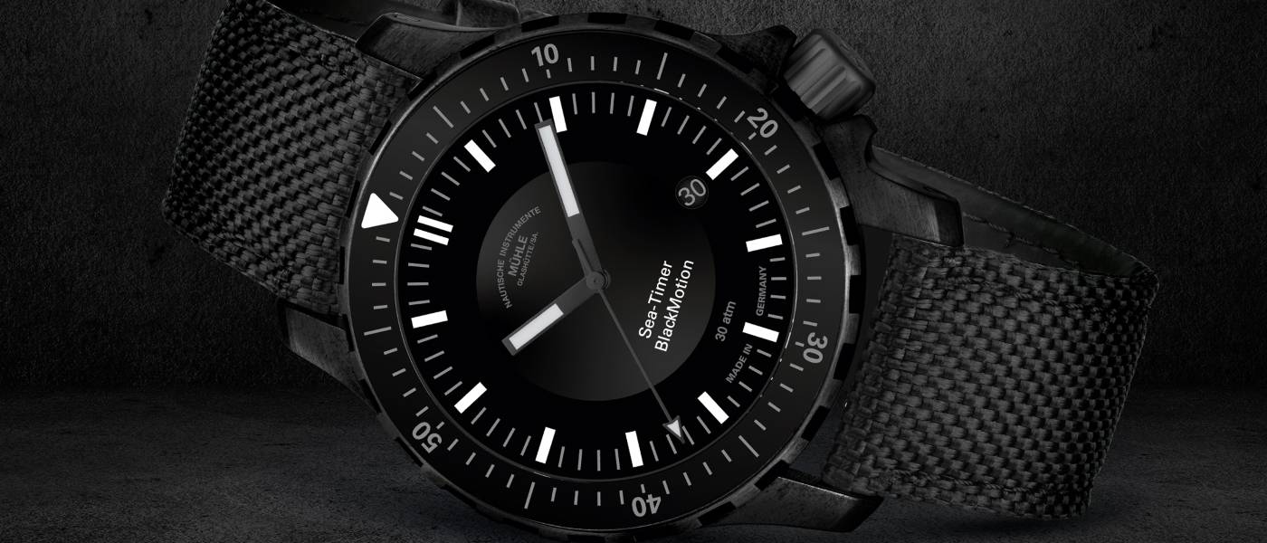 Mühle-Glashütte Sea-Timer Blackmotion