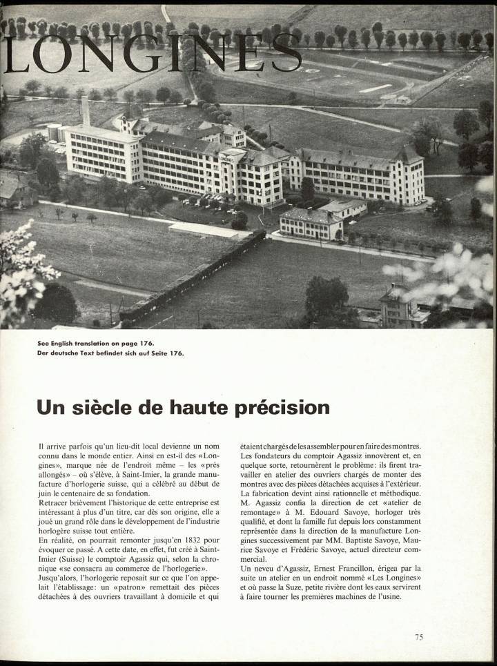 A feature on Longines from a 1967 issue of Europa Star. Longines' vast and incredibly well-organised archives make it possible to respond to any request, even for the oldest models. “We can systematically trace all our historical output, thanks to the meticulously recorded serial numbers. We have also kept a considerable stock of old parts for repairs,” explains Longines CEO Matthias Breschan.