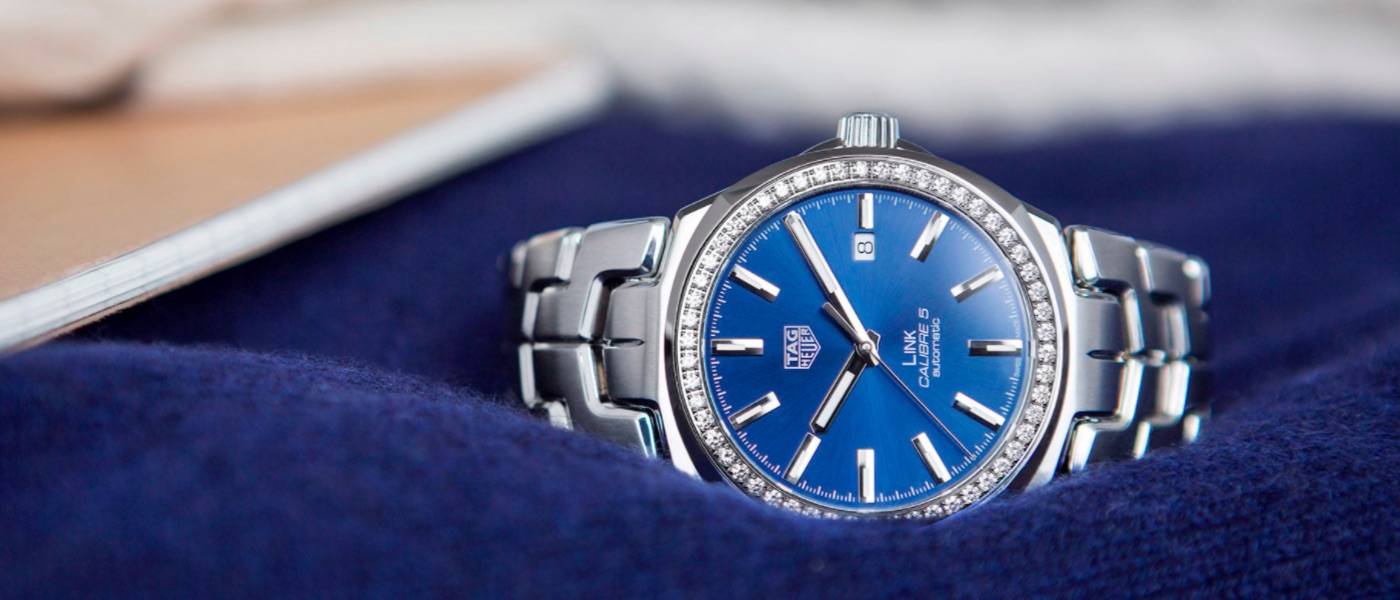 TAG HEUER LINK 41MM CON BISEL DE DIAMANTES