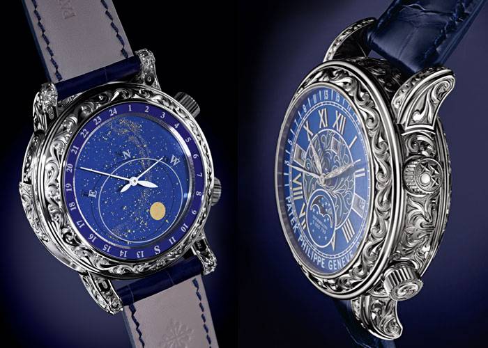 El Patek Philippe referencia 6002 Sky Moon Tourbillon es tan complicado por una cara como por la otra.