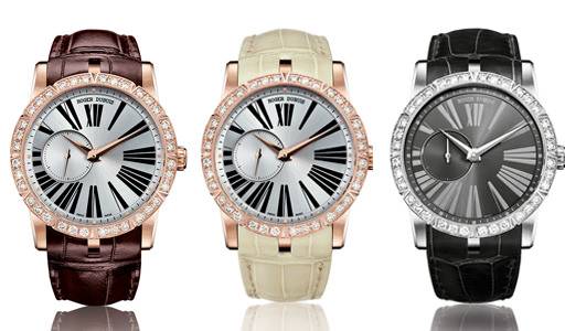 Models in the new 42mm Excalibur collection by Roger Dubuis
