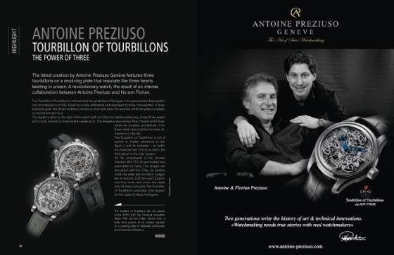 ANTOINE PREZIUSO Tourbillon de Tourbillons - El poder del tres