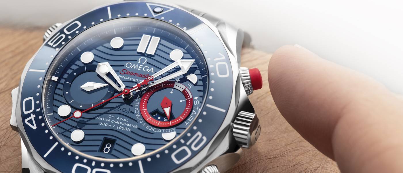 Omega en los bloques de salida de la 36th America's Cup