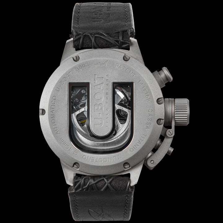 El U-Boat Classico Chrono añade un 45 Titanium Tungsten con una esfera tipo gofre