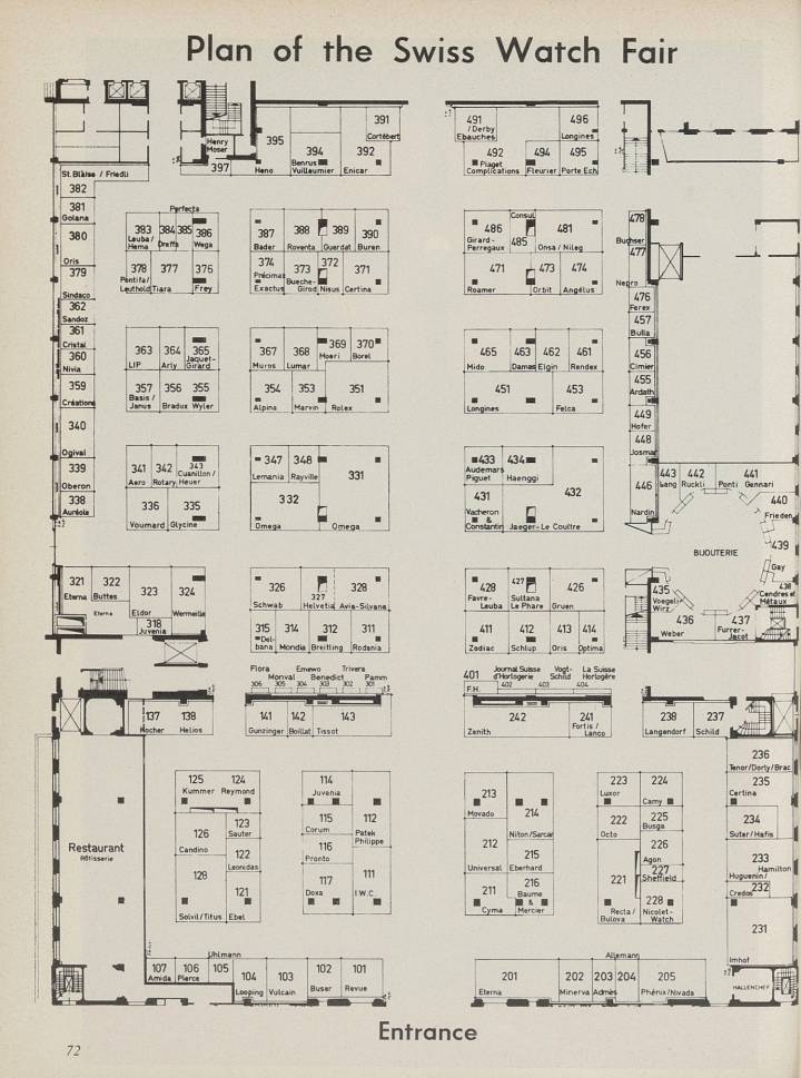 Un plano de la Feria de Basel en 1963. 