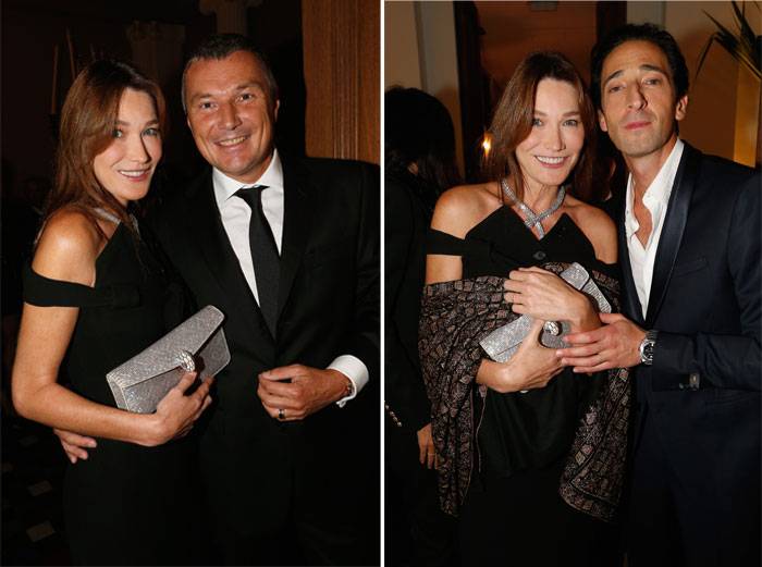 Izquierda: Carla Bruni & Jean-Christophe Babin - Derechat: Carla Bruni & Adrian Brody