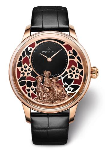 Petite Heure Minute con Cabras en Relieve de Jaquet Droz