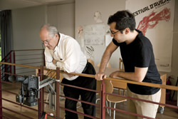 El Mentor William Kentridge, izquierda, con su protegido en artes visuales Mateo López