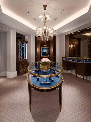 El interior de la tienda de Harry Winston en Ginebra