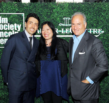 Philippe Bonay, Presidente de Jaeger-LeCoultre Norte America, Rose Kuo, de la Film Society of Lincoln Center, quien co-dirigió el evento y Charles Finch, miembro del Consejo Asesor