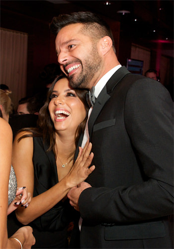 Eva Longoria y Ricky Martin en la Global Gift Gala
