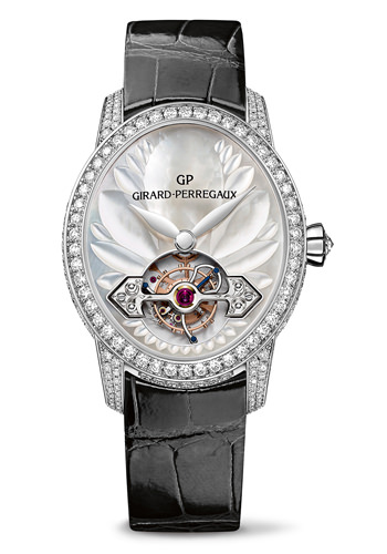 Cat's Eye Tourbillon con Puente de Oro (Correa Negra) de Girard-Perregaux