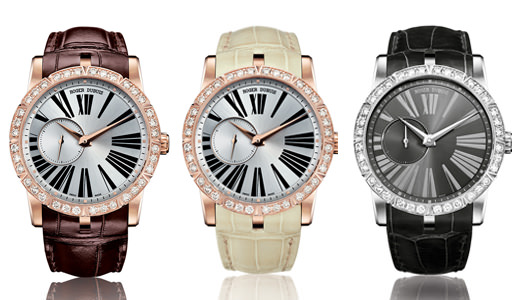 Models in the new 42mm Excalibur collection by Roger Dubuis