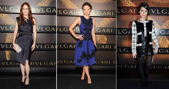 De Izquierda a Derecha: Julianne Moore, Olivia Wilde & Miroslava Duma