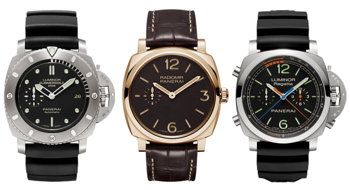 De Izquierda a Derecha: Submersible, Radiomir & Chrono - Novedades 2013 de Panerai