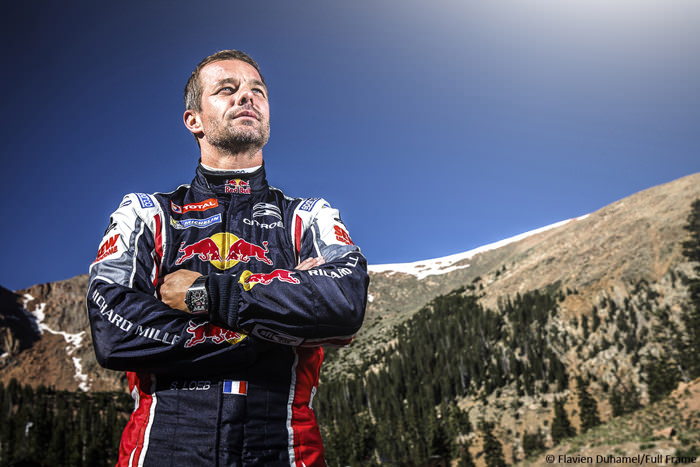 Sebastien Loeb en la Pikes Peak llevando el preciso reloj de Richard Mille 