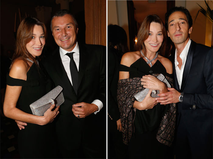 Izquierda: Carla Bruni & Jean-Christophe Babin - Derechat: Carla Bruni & Adrian Brody