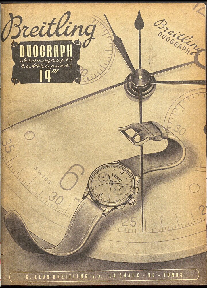 El Breitling Duograph, anunciado en Europa Star en 1944.